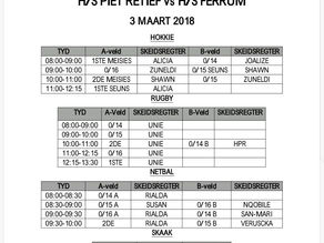 H/S PIET RETIEF vs H/S FERRUM PROGRAM