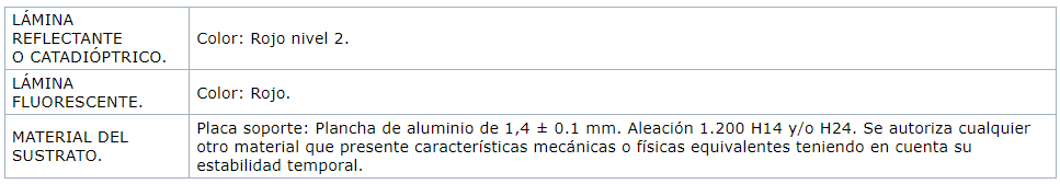 dimensiones, color y características técnicas señal vehículo lento