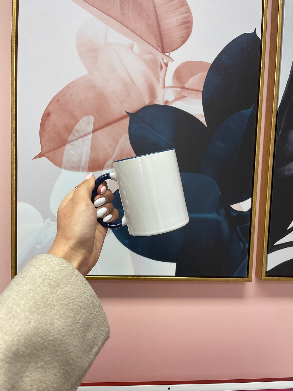 Miniatura: Taza Blanca fondo Azul