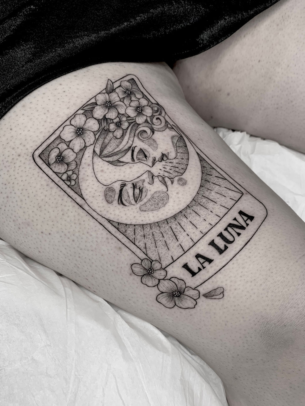 La Luna Tarot Card Witchy Tattoo