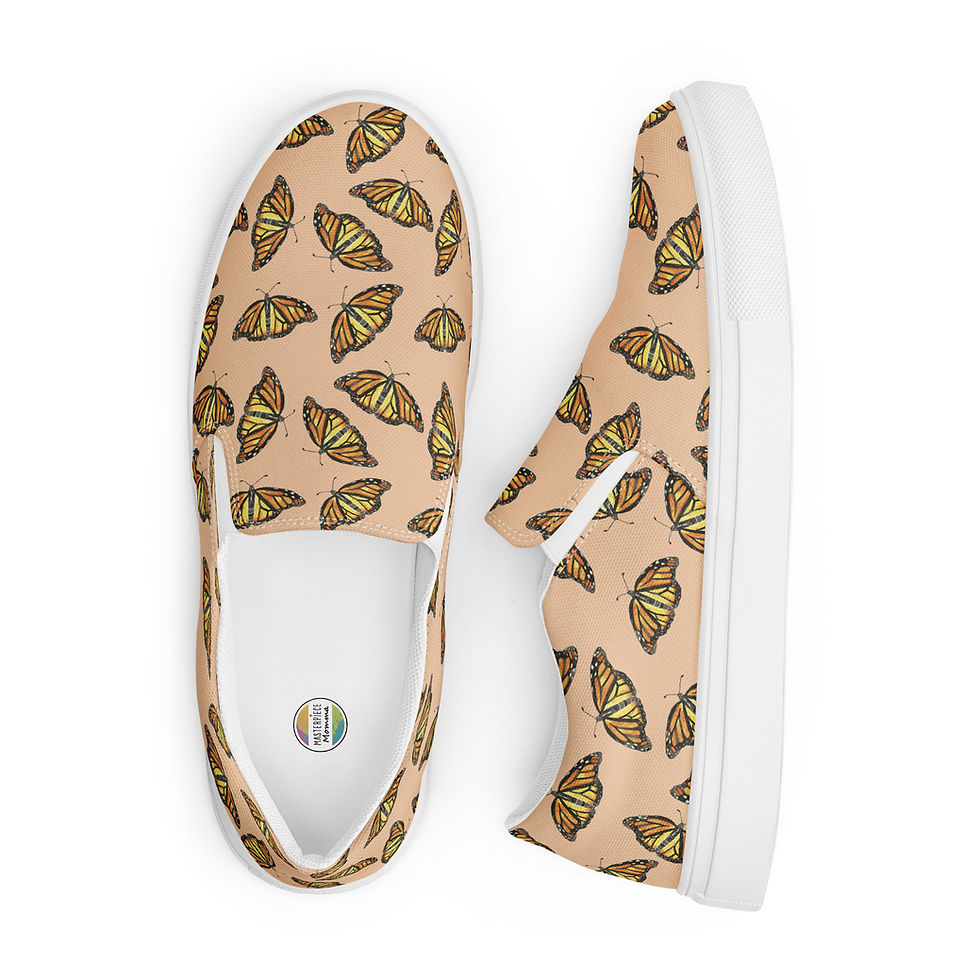 Thumbnail: Monarch Butterflies • Women’s Slip-On Canvas Shoes