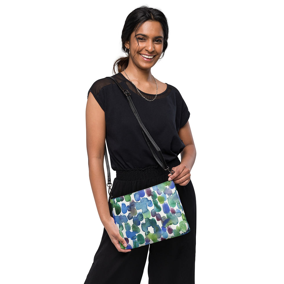 Thumbnail: Watercolor Drops • Crossbody Bag