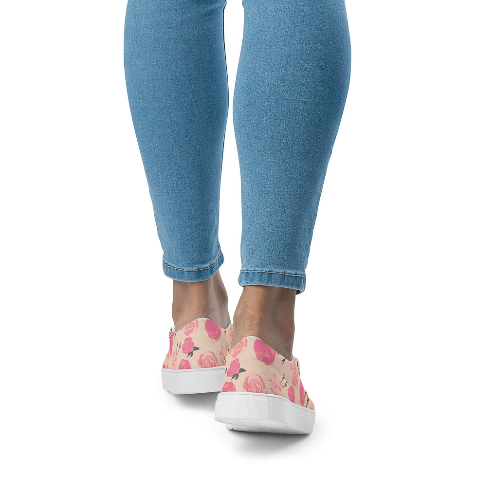 Thumbnail: Roses • Slip-On Canvas Shoes