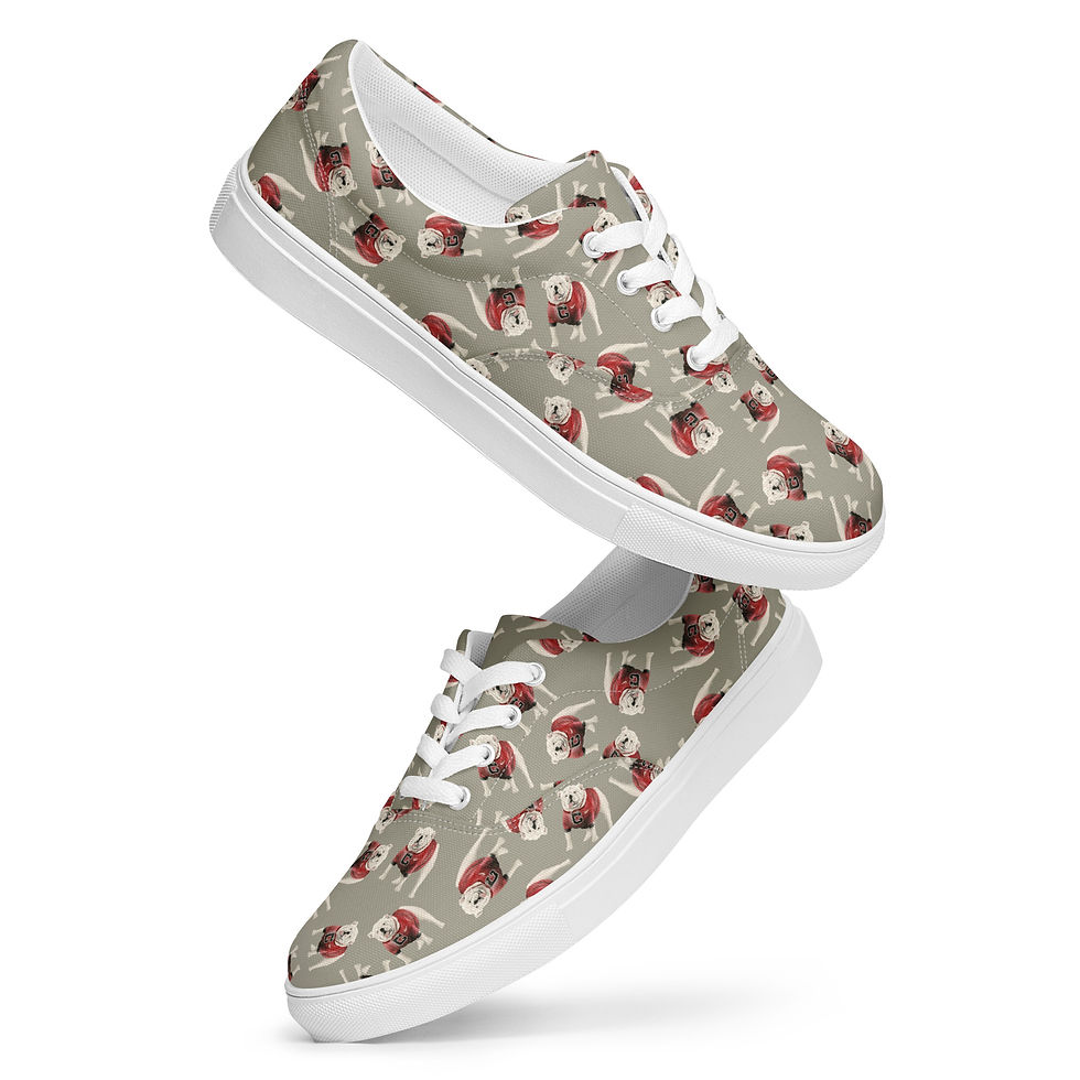 Thumbnail: UGA Bulldog Women’s Lace-up Canvas Shoes