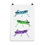 Thumbnail: Grasshoppers- Cool Hues • Art Print