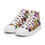 Thumbnail: Orange and Purple Watercolor Drops • Women’s High Top Canvas Shoes