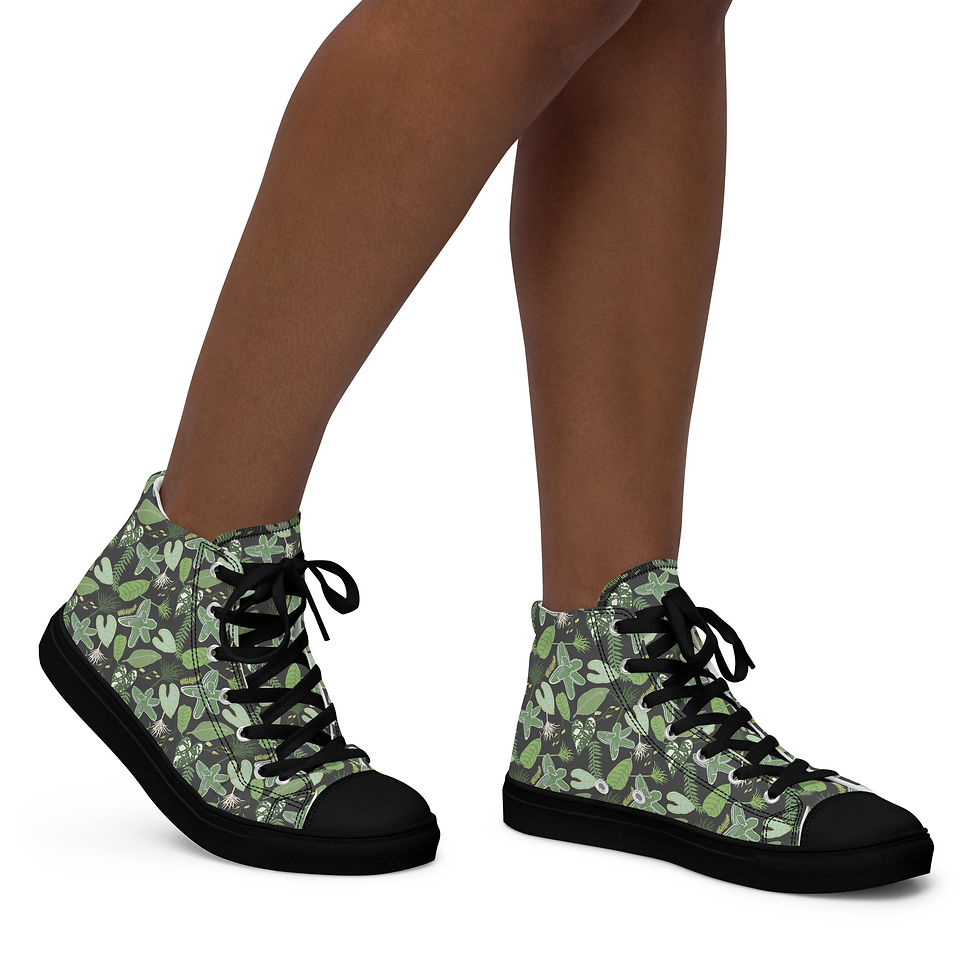 Thumbnail: Plants • Women’s High Top Canvas Shoes