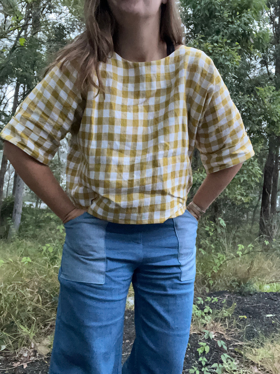 new release sewing pattern, the tansey top, peppermint magazine, sewing, check linen