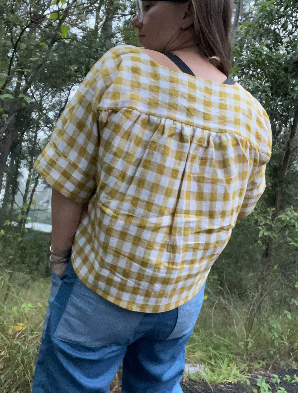 new release sewing pattern, the tansey top, peppermint magazine, sewing, check linen
