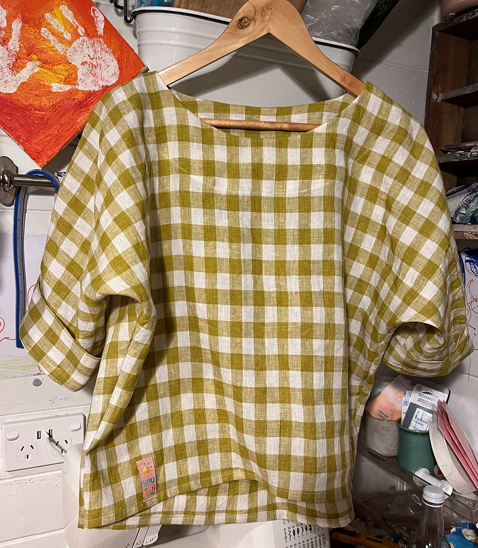 new release sewing pattern, the tansey top, peppermint magazine, sewing, check linen