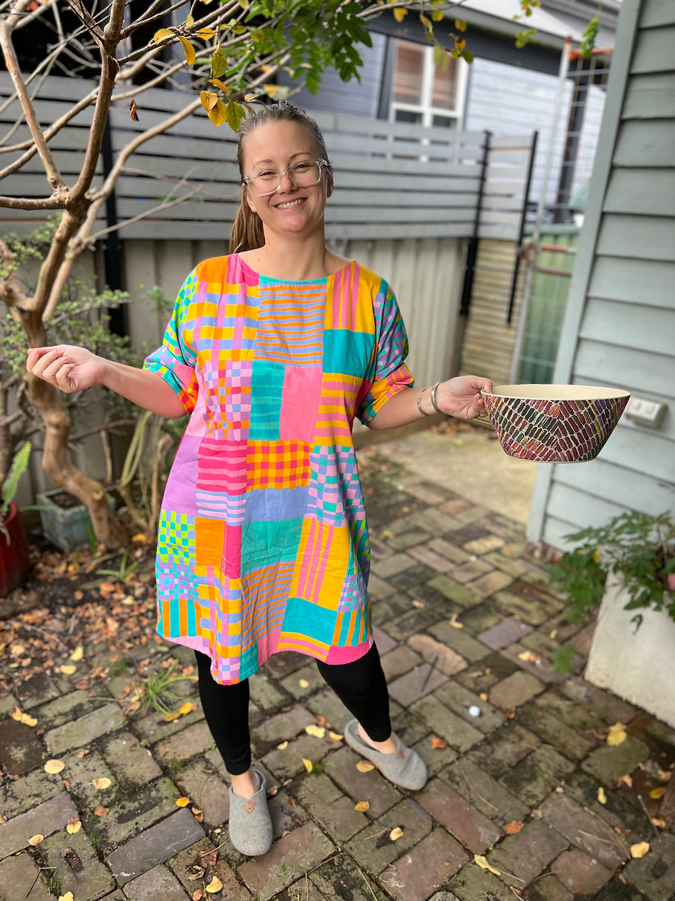 new release sewing pattern, the tansey top, peppermint magazine, sewing, ellie whitaker, hack, sewing hack, dress, dopamine, colourful fabric