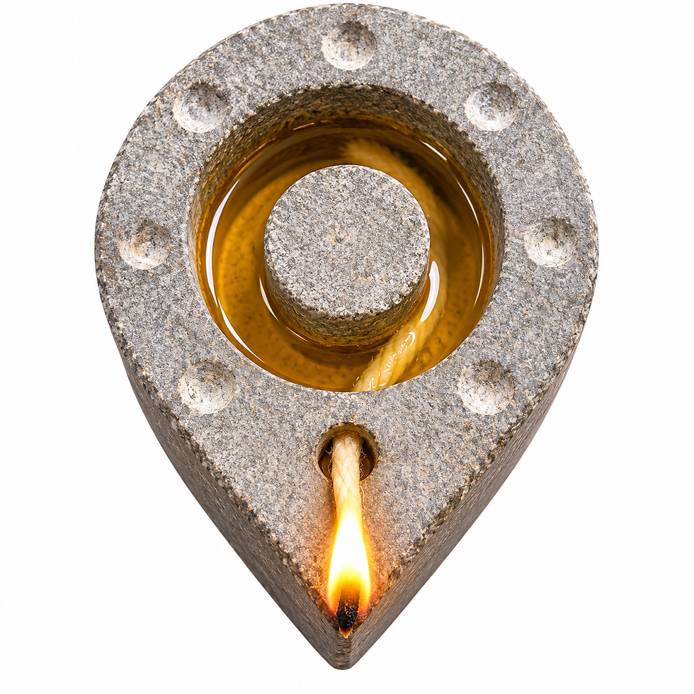 Thumbnail: Natural Black Stone Diya, Agal Vilakku Hand Carved Design Set (Pack of 2)