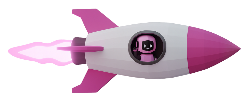 raketa letící s tryskou stitchit