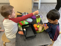 Preparing some meals together!