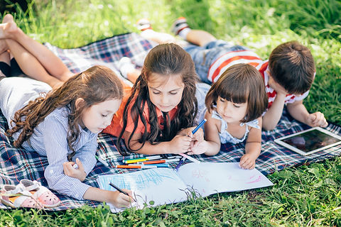 Children doing art