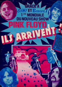 Affiche de show Pink Floyd en France