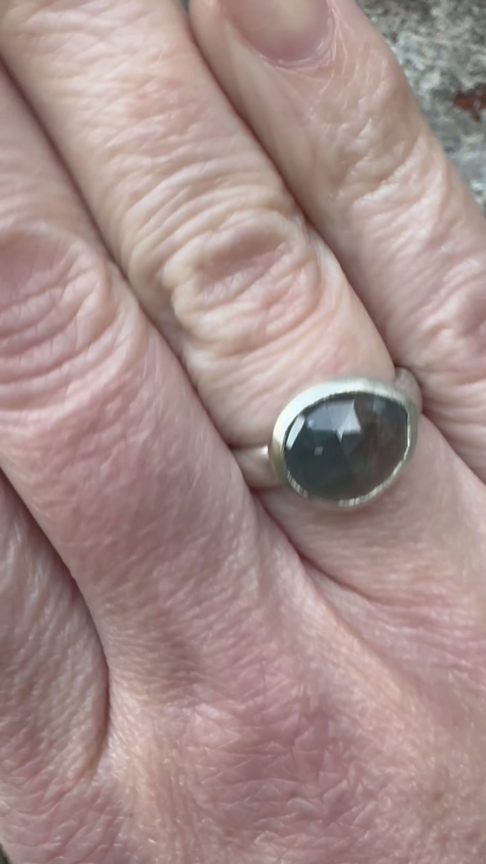 Thumbnail: Bio coloured Sapphire Silver Ring