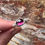 Thumbnail: Pink tourmaline with diamonds Silver Ring