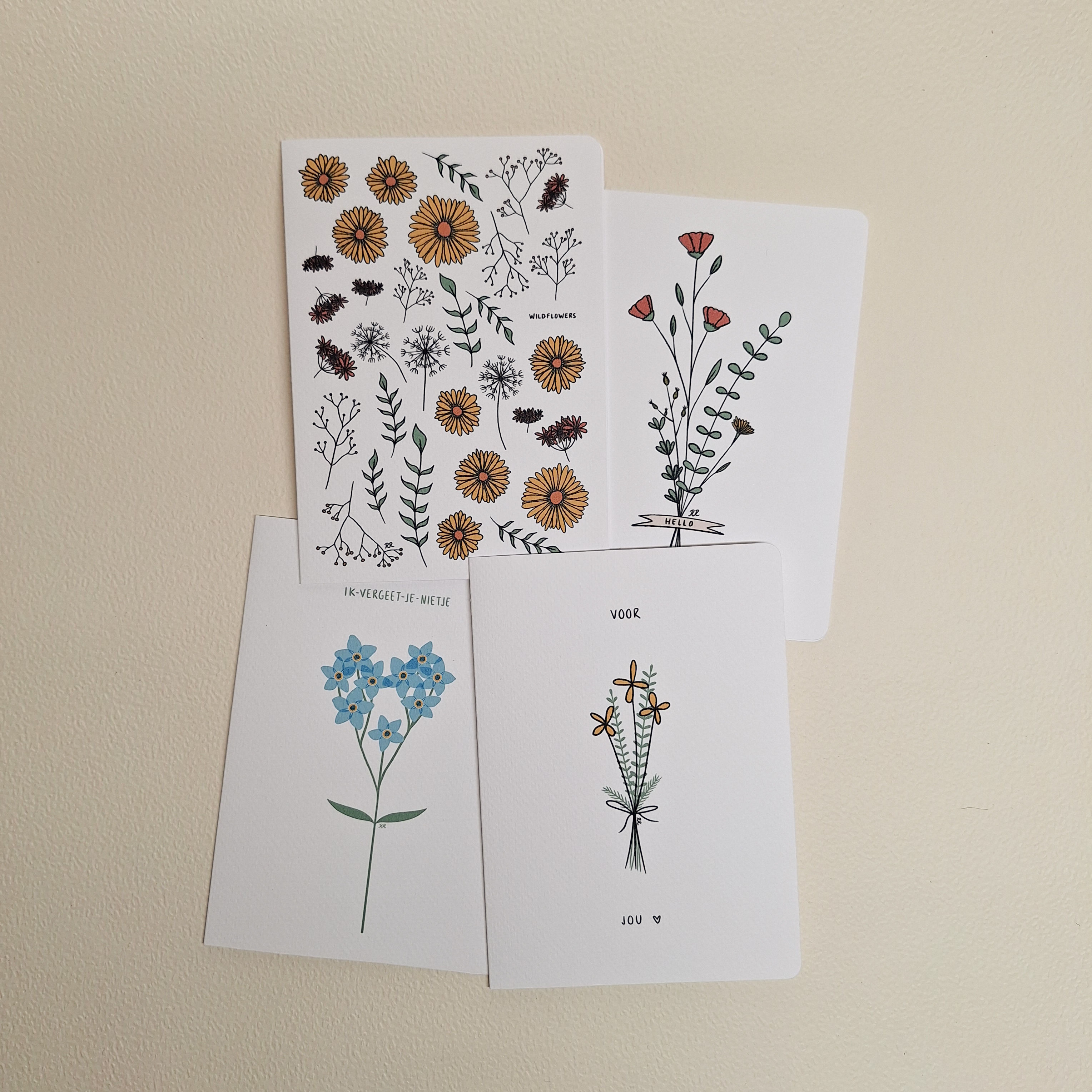 Wenskaartenset Wildflowers