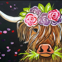 Spring Highlander Cow