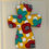 Thumbnail: Floral Cross Wooden Door Hanger