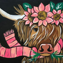Pink Highlander Cow