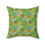 Thumbnail: Green Flush Flowerset Spun Polyester Square Pillow