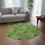 Thumbnail: Green Flush Flowerset Round Rug