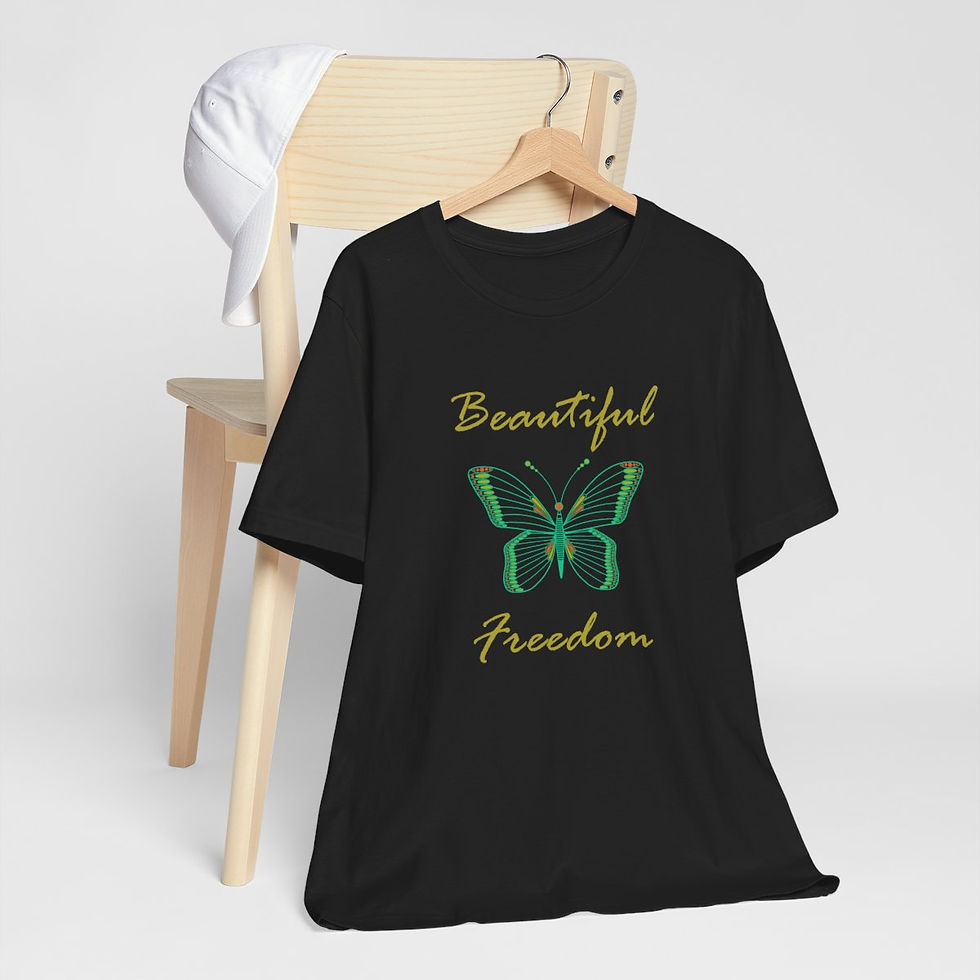 Thumbnail: Beautiful Freedom Butterfly Unisex Jersey Short Sleeve Tee