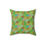 Thumbnail: Green Flush Flowerset Spun Polyester Square Pillow
