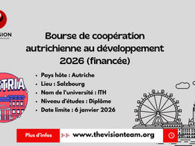 Bourse de coopération autrichienne au développement 2026 (financée)