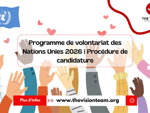 Programme de volontariat des Nations Unies 2026 | Procédure de candidature