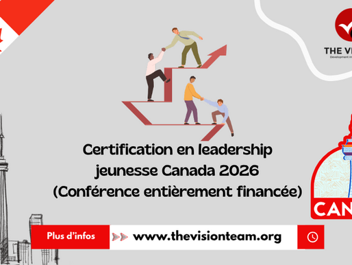 Certification en leadership jeunesse Canada 2026 (Conférence entièrement financée)