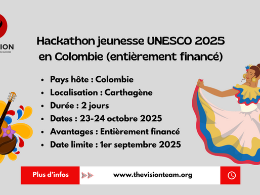 Hackathon jeunesse UNESCO 2025 en Colombie (entièrement financé)