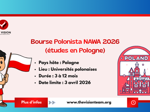 Bourse Polonista NAWA 2026 (études en Pologne)