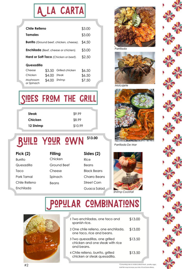Menu | Don Chuy's Fresh Mex &amp; Cantina