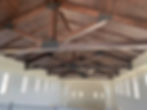 Wood truss ceiling