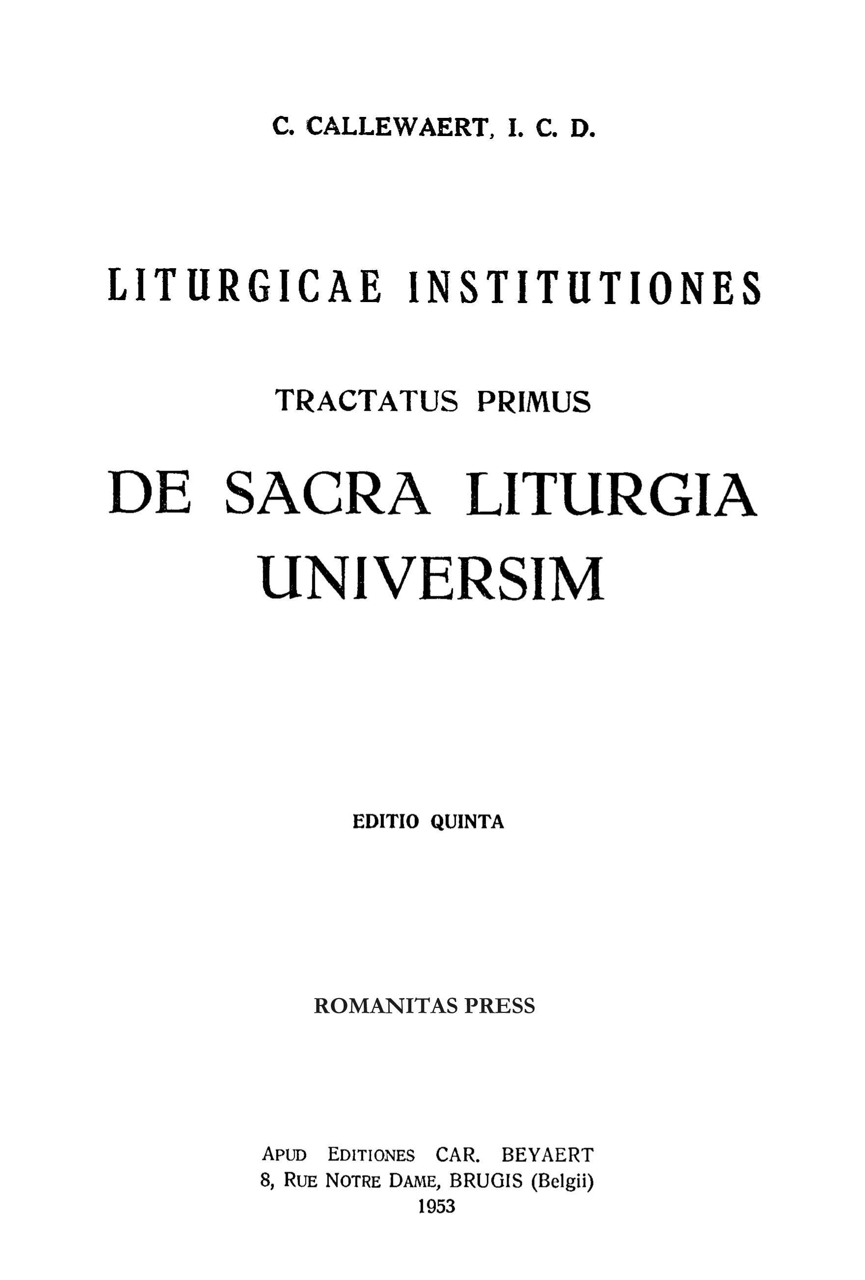 De Sacra Liturgia Universim (PDF BK)
