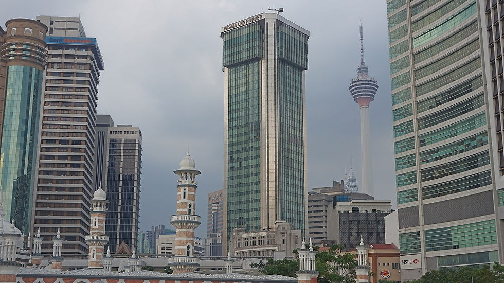 View of the city's skyscrapers from Merdeka Square
