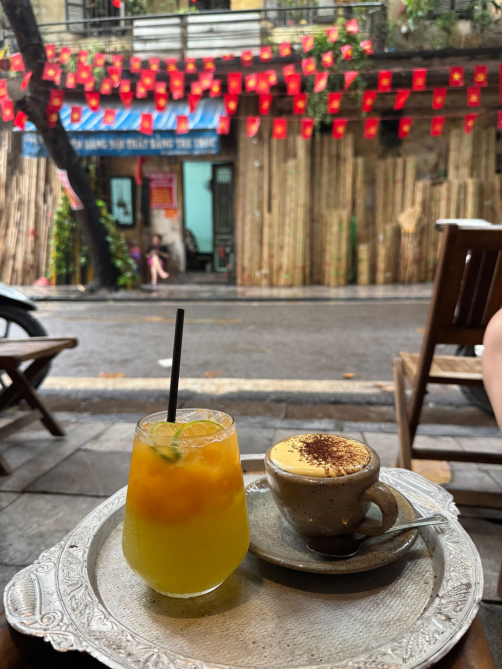 hanoi cafe culture rainy street vietnam