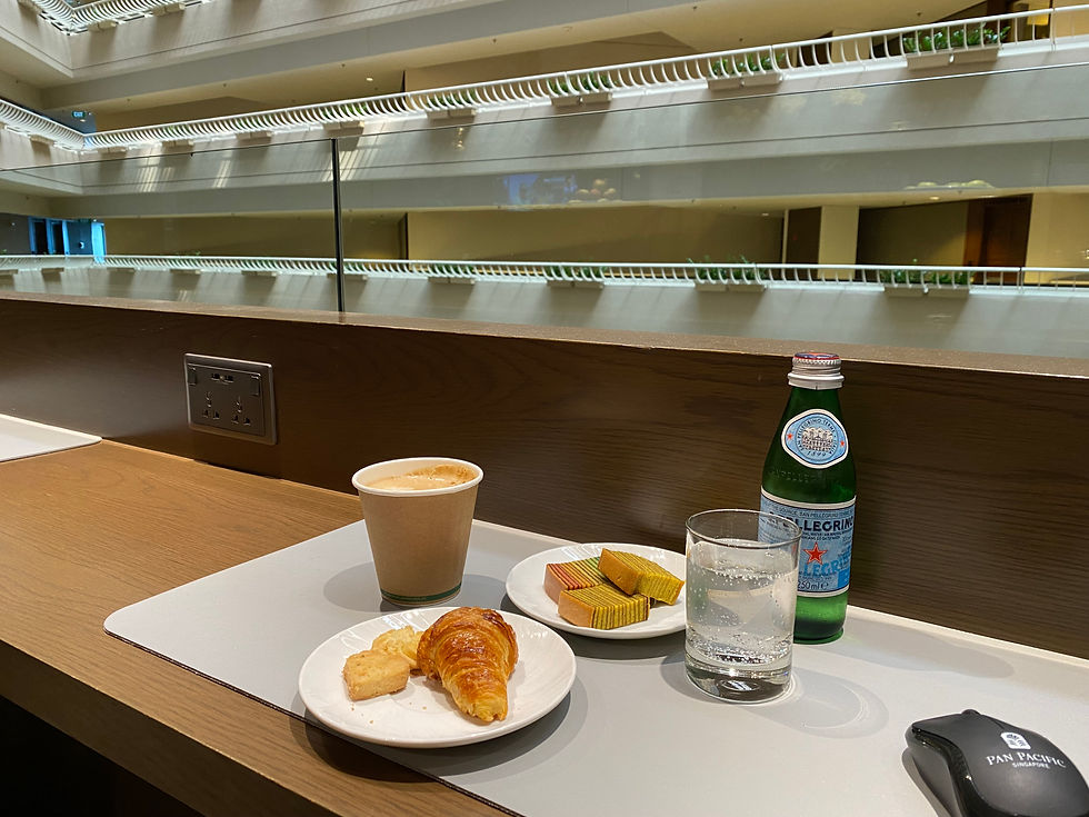 Pan Pacific Singapore Studio 26 Lounge - My snacks before starting work