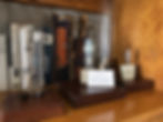 Examples of past lamps that were used at Cape Byron Lighthouse to warn ships