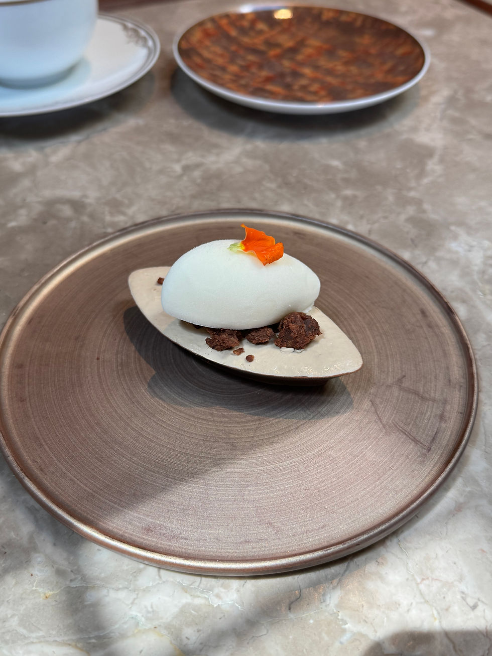 Salted coffee semifreddo at Tran Dynasty in Fairmont Hanoi