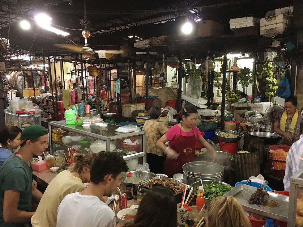 Lots of affordable food for sale within Russian Market
