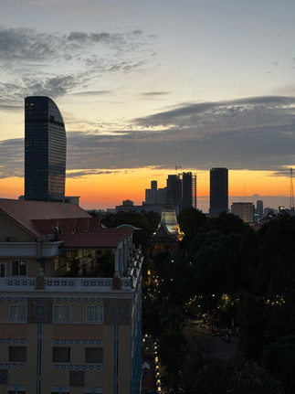 Viewing Phnom Penh in the sunset