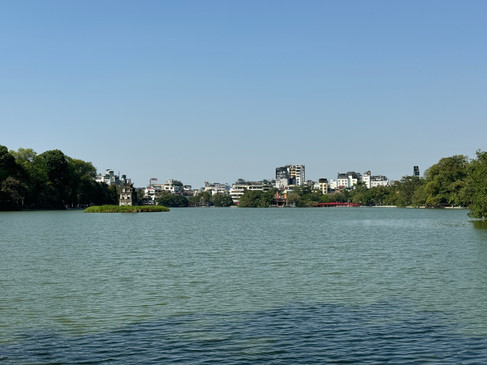Looking at Hoan Kiem Lake
