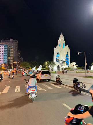 Riding past Nha Trang's streets by motorcycle