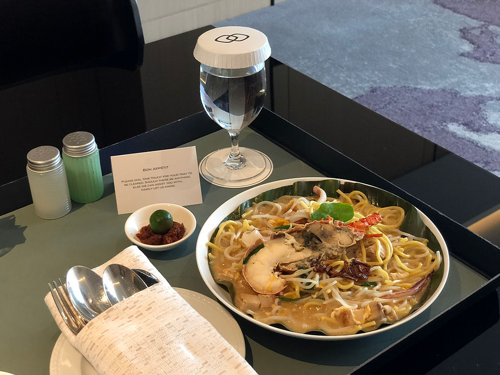 Sofitel Singapore City Centre Room Service - One of the tastiest Hokkien Mee we have eaten (no exaggeration)