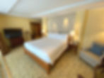 View of the second-level bedroom of the Loft Suite