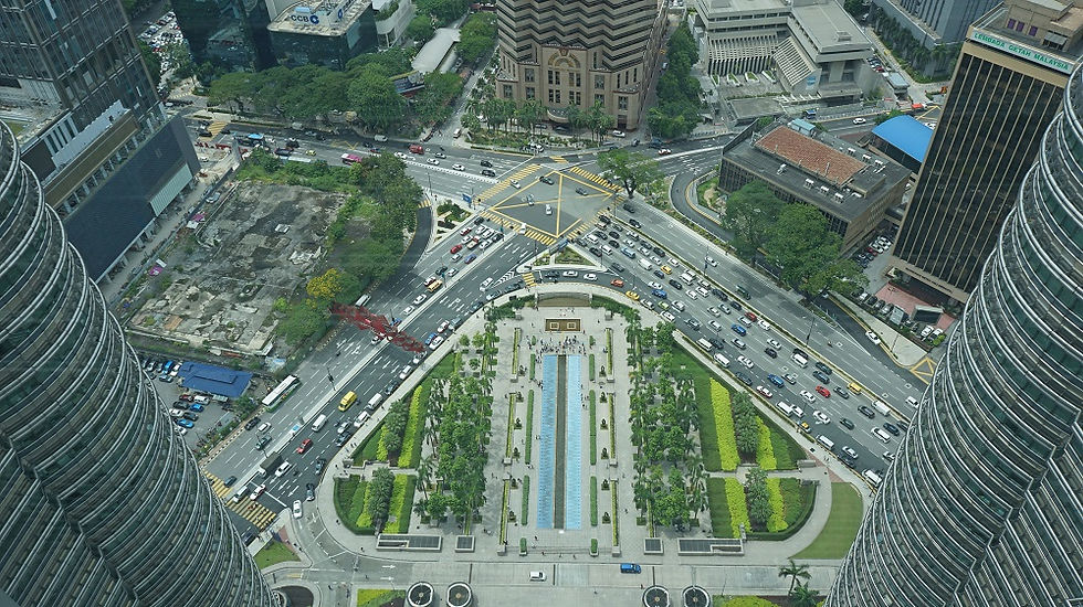 View from the Skybridge on Petronas Twin Towers